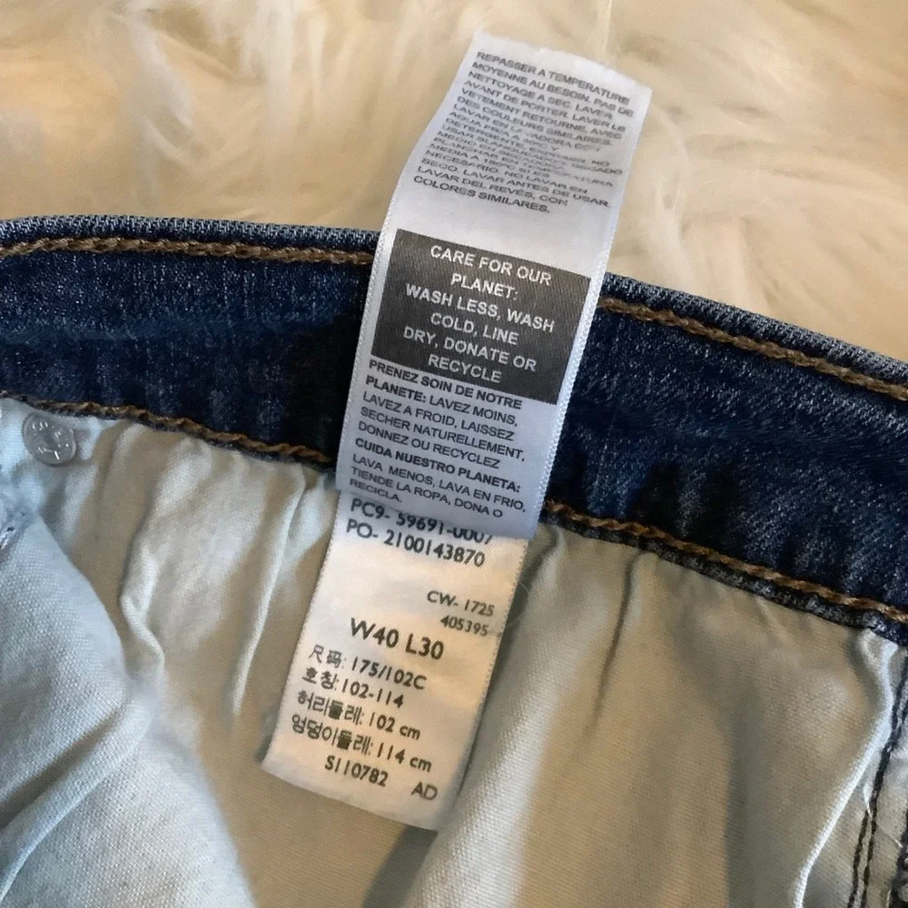 Levi Strauss Signature Gold Mens Slim Fit Jeans Dark Wash Blue 40x30 59691-0007